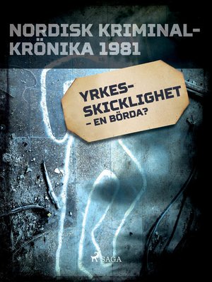 cover image of Yrkesskicklighet – en börda?